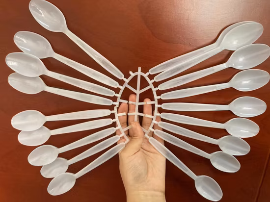 Kunststoff-Löffel, Messer, Gabel, PLA, PS, PC, Pelletbecher, Rohmaterial-Spritzgussform